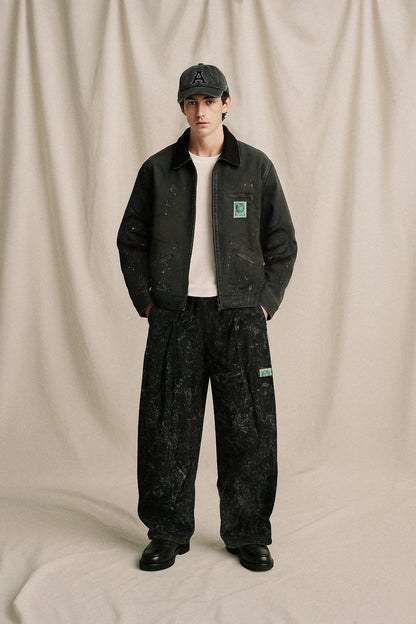 APOSTLES PAINTED PARACHUTE PANTS – ONYX BLACK - GROGROCERY