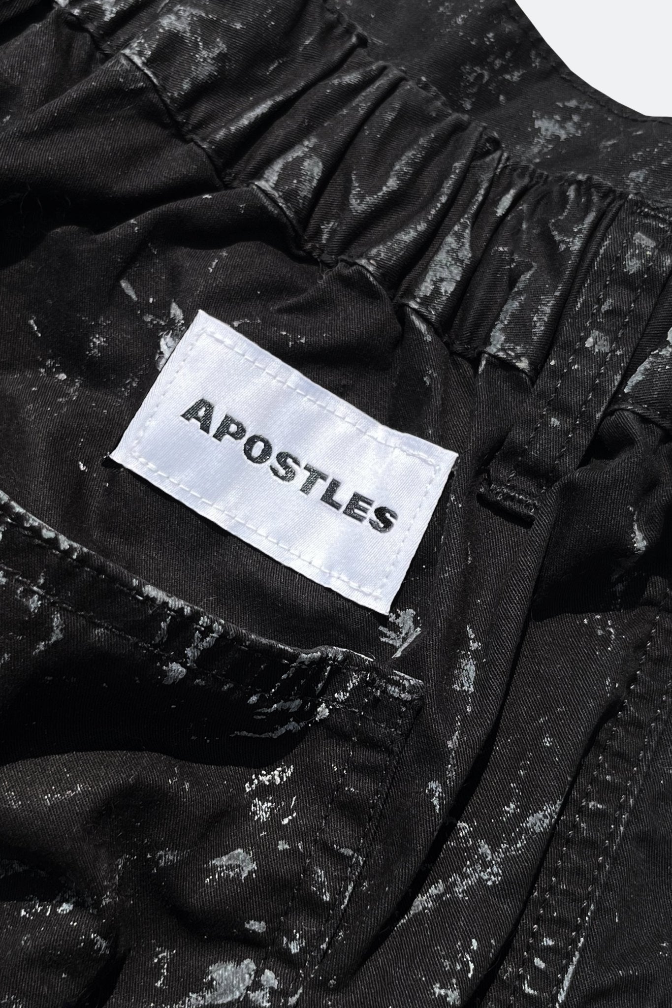 APOSTLES PAINTED PARACHUTE PANTS – ONYX BLACK - GROGROCERY