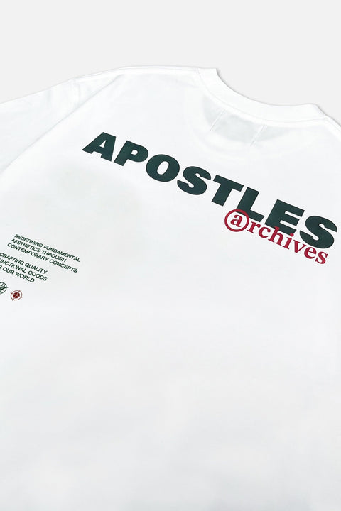 APOSTLES T001 BASIC LOGO TEE/ WHITE - GROGROCERY