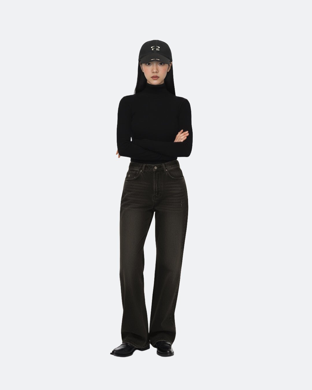 BESTBFORE RACER FLARED JEANS/ DARK BROWN - GROGROCERY
