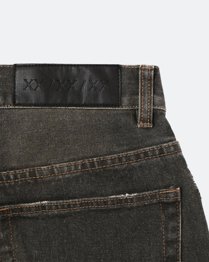 BESTBFORE RACER FLARED JEANS/ DARK BROWN - GROGROCERY