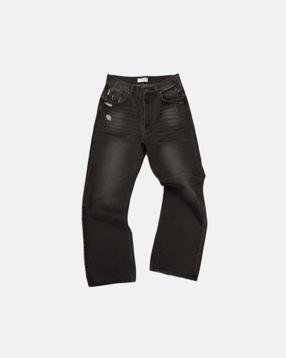 BESTBFORE RACER FLARED JEANS/ DARK BROWN - GROGROCERY