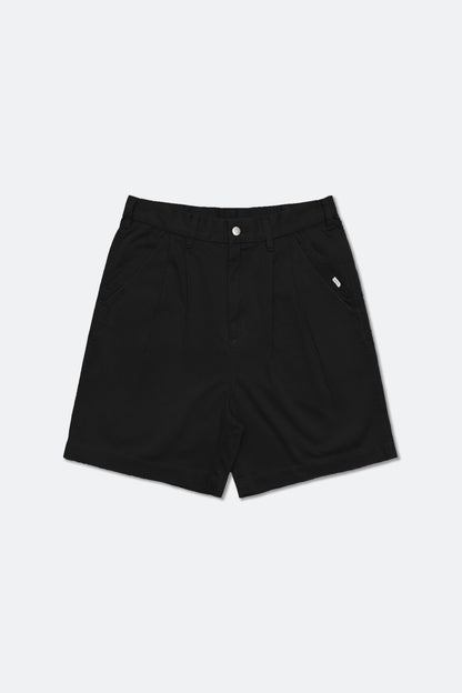 GROCERY WASHED DOUBLE POCKET DISTRESSED CHINO SHORTS/ BLACK