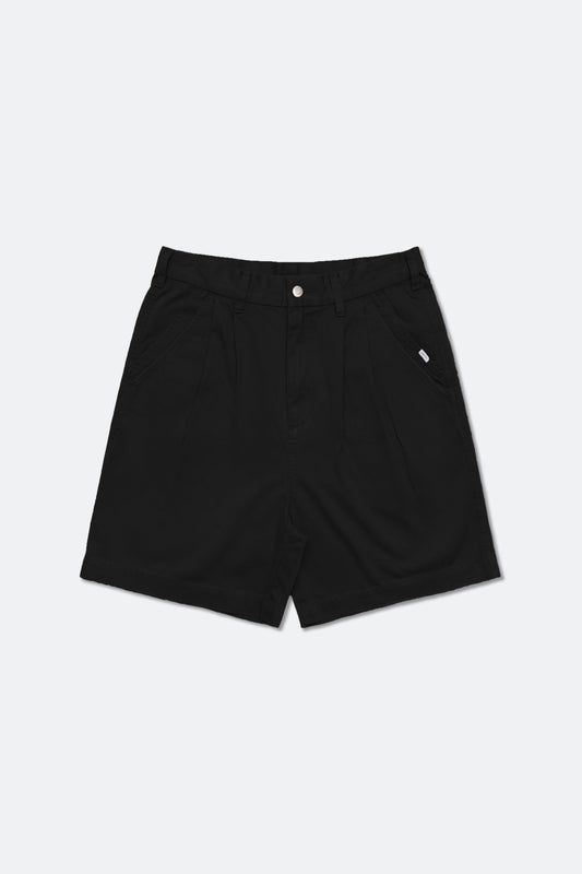 GROCERY WASHED DOUBLE POCKET DISTRESSED CHINO SHORTS/ BLACK