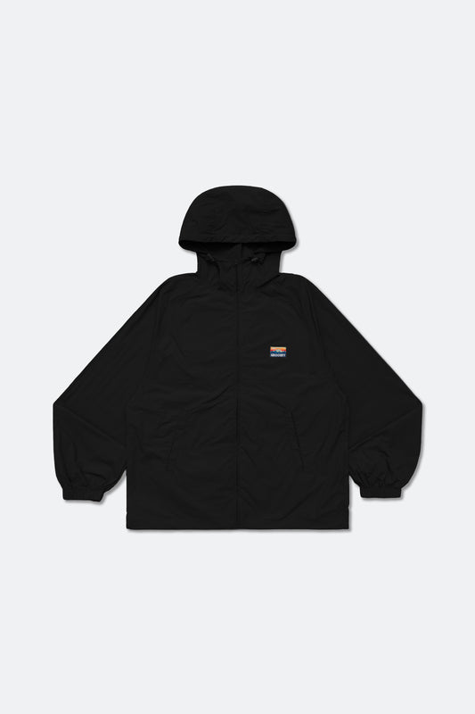 GROCERY PACKABLE NYLON WINDBREAKER/ BLACK