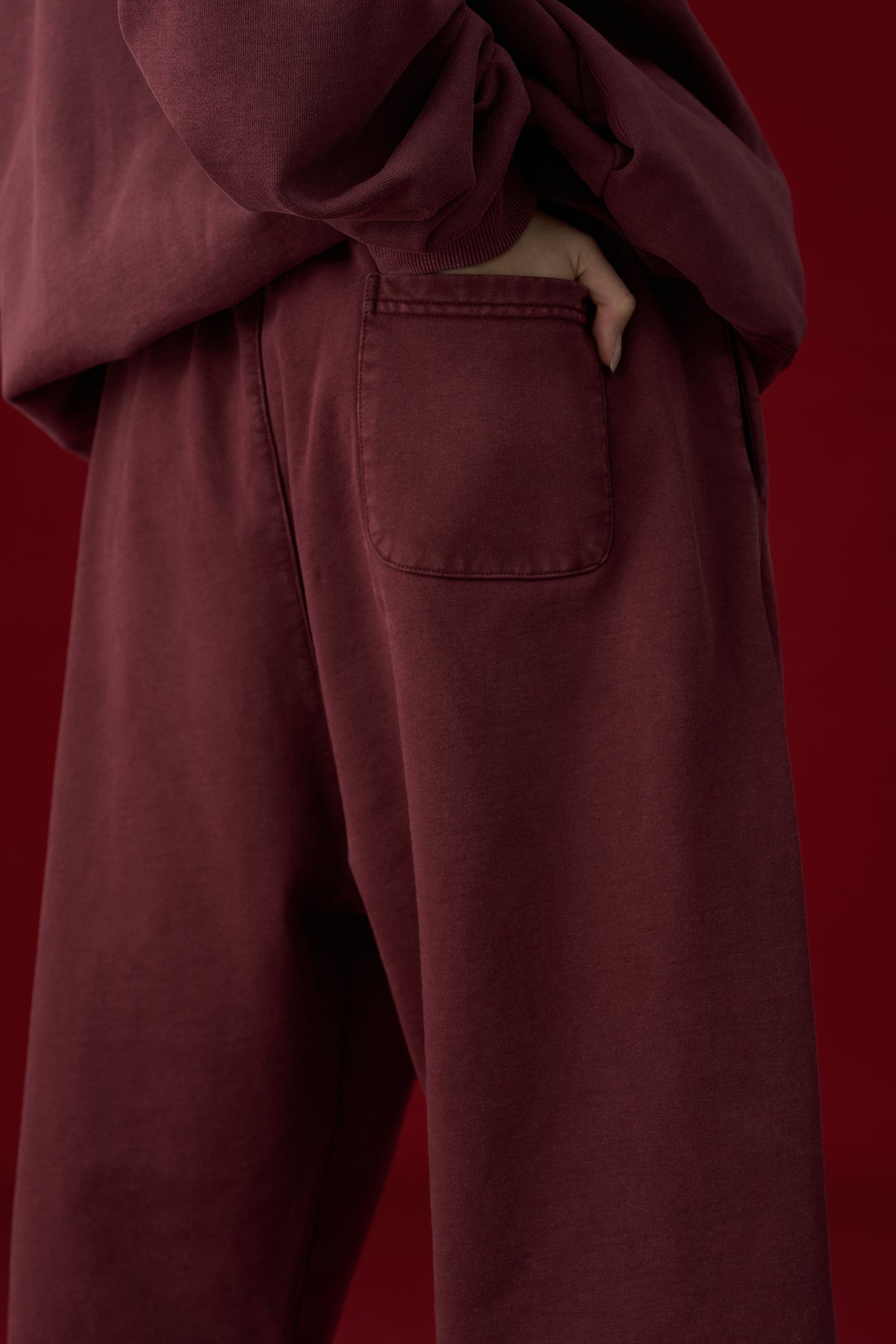 GROCERY BASIC WASHED SWEATPANTS/ BURGUNDY
