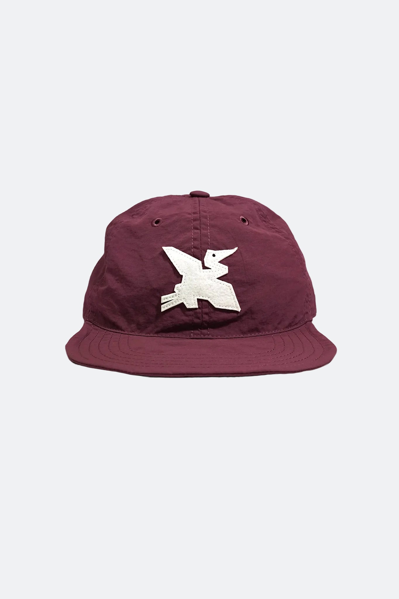 CLUB STUBBORN X OLDSOILISM GEOMETRIC CRANE CAP/ BURGUNDY