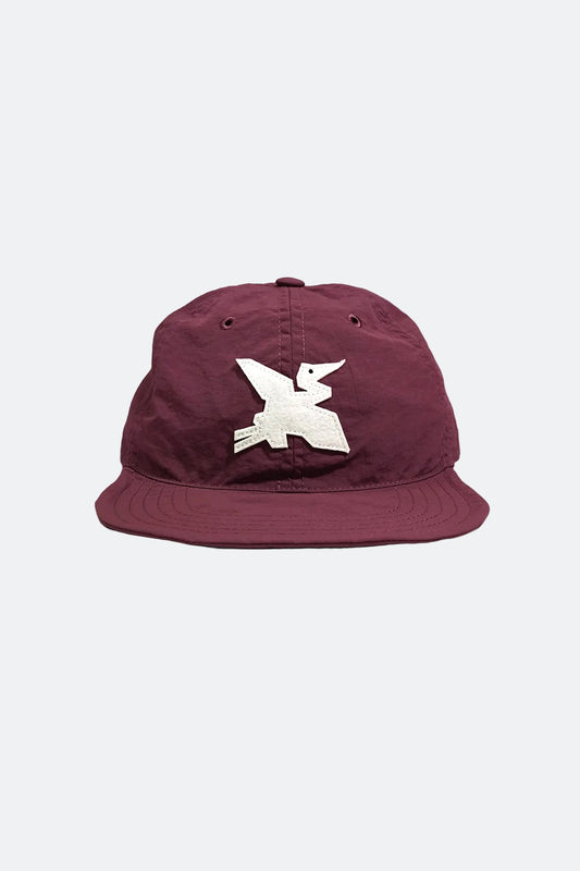 CLUB STUBBORN X OLDSOILISM GEOMETRIC CRANE CAP/ BURGUNDY
