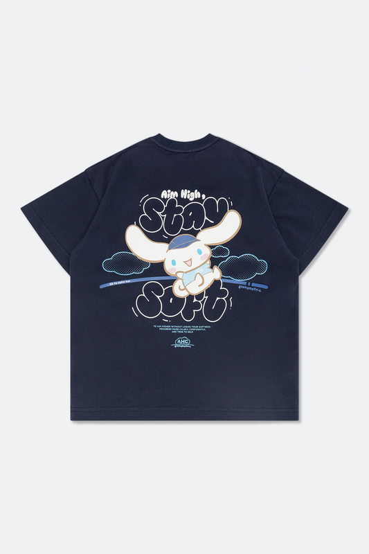 Aim Higher Club ♥ Cinnamoroll Aim High Stay Soft Unisex Tee/ Navy