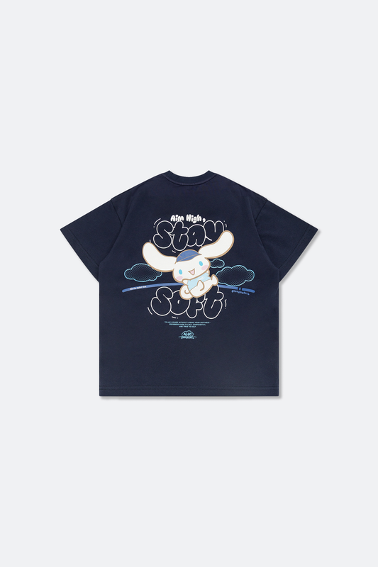 Aim Higher Club ♥ Cinnamoroll Kids Aim High Stay Soft Unisex Tee/ Navy