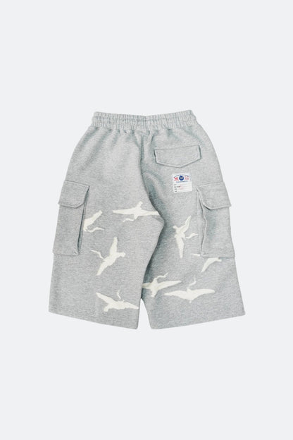 CLUB STUBBORN X OLDSOILISM M47 CROPPED SWEAT PANTS/ LASER CRANE GREY - GROGROCERY