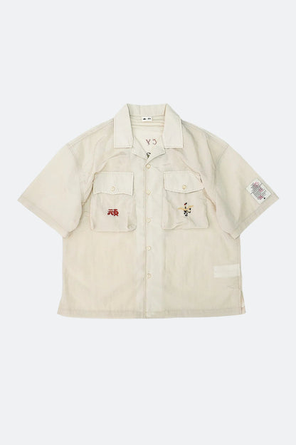 CLUB STUBBORN X OLDSOILISM SOUVENIR SHIRT/ SAND CRANES - GROGROCERY