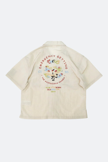 CLUB STUBBORN X OLDSOILISM SOUVENIR SHIRT/ SAND CRANES - GROGROCERY