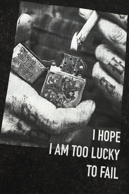 CLUB STUBBORN X OLDSOILISM THE LUCKY PHOTOPRINT TEE/ WASHED BLACK - GROGROCERY