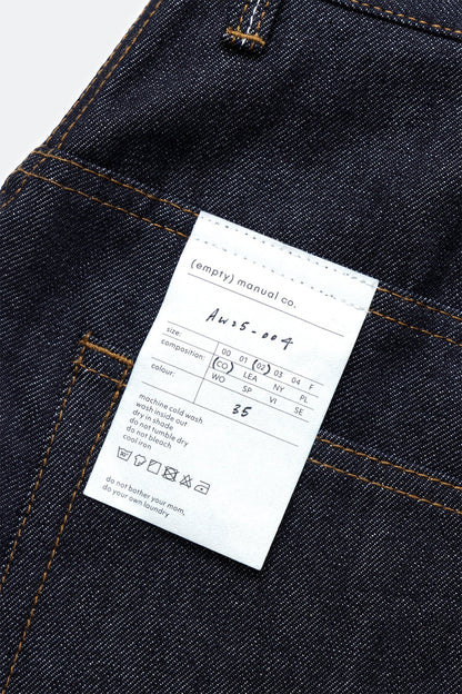 (empty) manual co. 3D raw denim jeans/ indigo blue - GROGROCERY