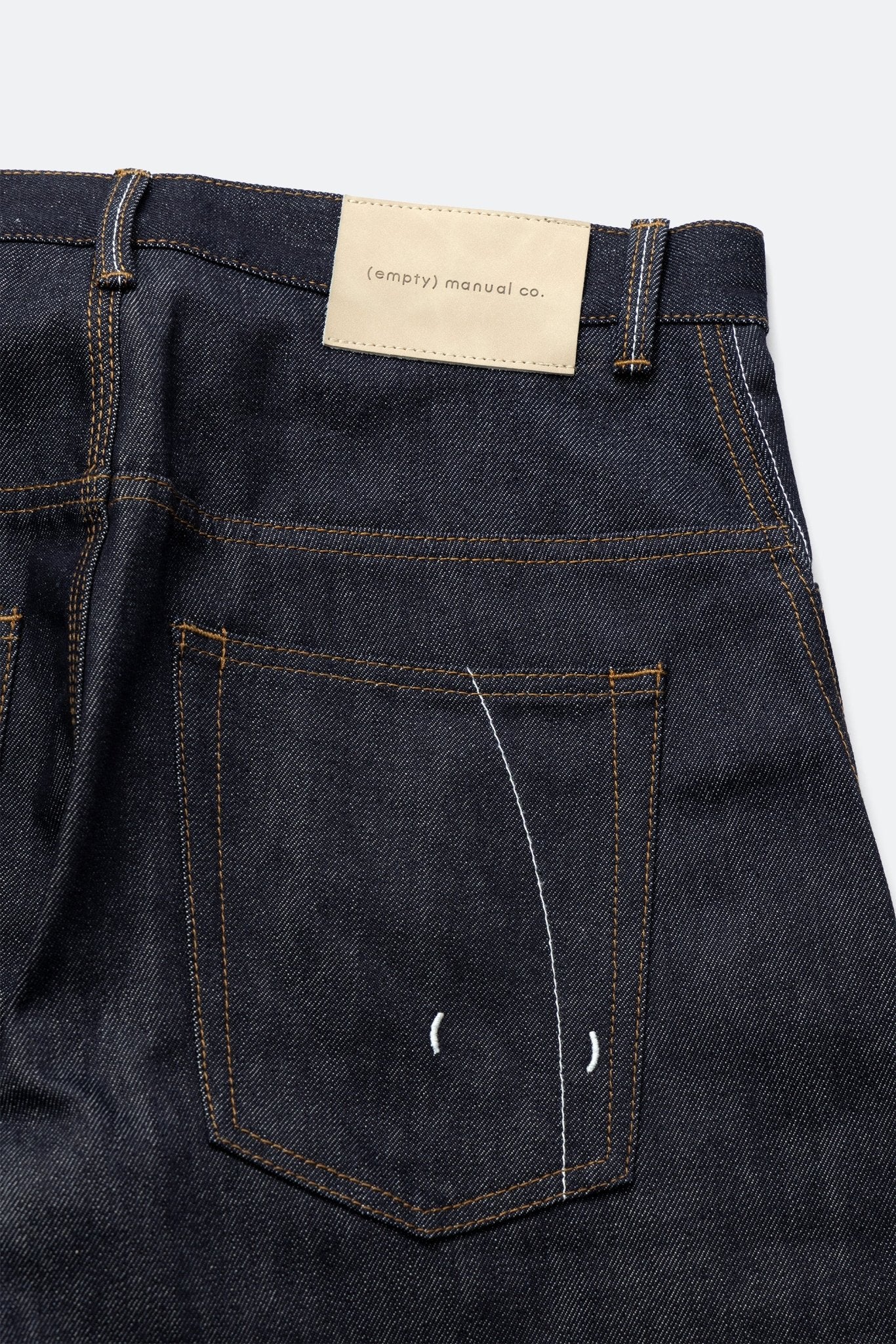 (empty) manual co. 3D raw denim jeans/ indigo blue - GROGROCERY