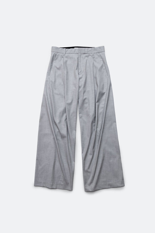 (empty) manual co. 3D tailored pants/ off grey - GROGROCERY