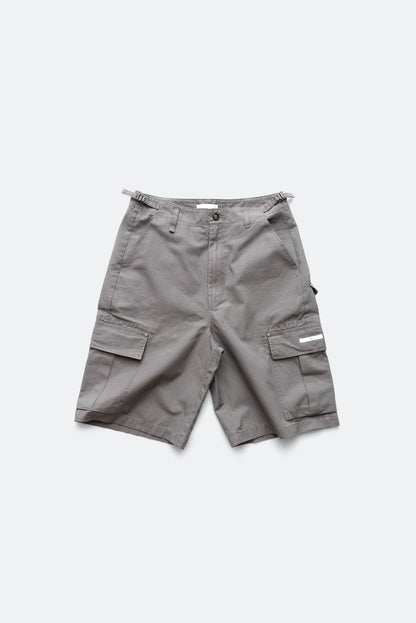 (empty) manual co. 7 pockets cargo shorts/ light washed grey - GROGROCERY