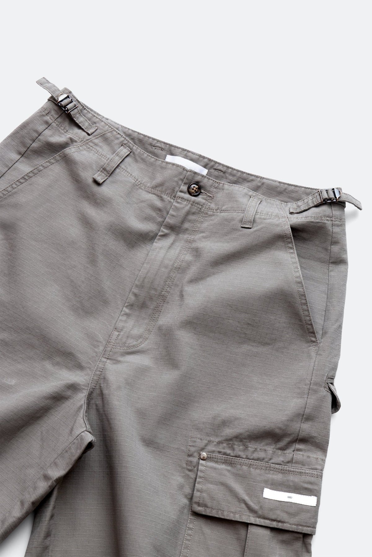 (empty) manual co. 7 pockets cargo shorts/ light washed grey - GROGROCERY