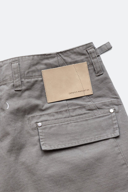(empty) manual co. 7 pockets cargo shorts/ light washed grey - GROGROCERY