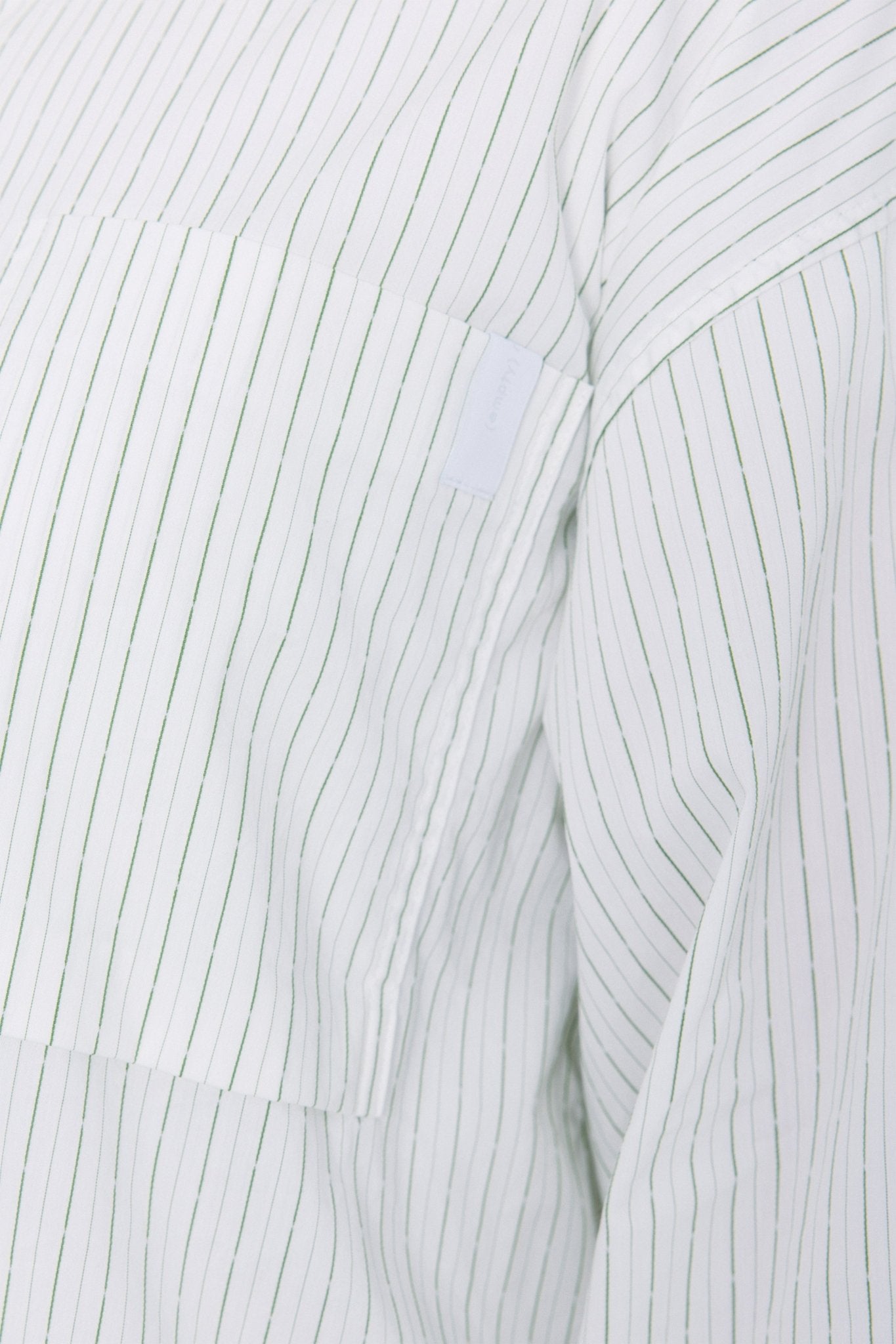 (empty) manual co. all day shirt/ ivory & green stripe - GROGROCERY