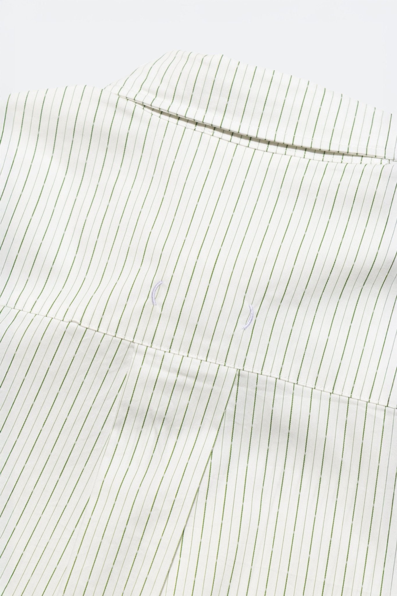 (empty) manual co. all day shirt/ ivory & green stripe - GROGROCERY