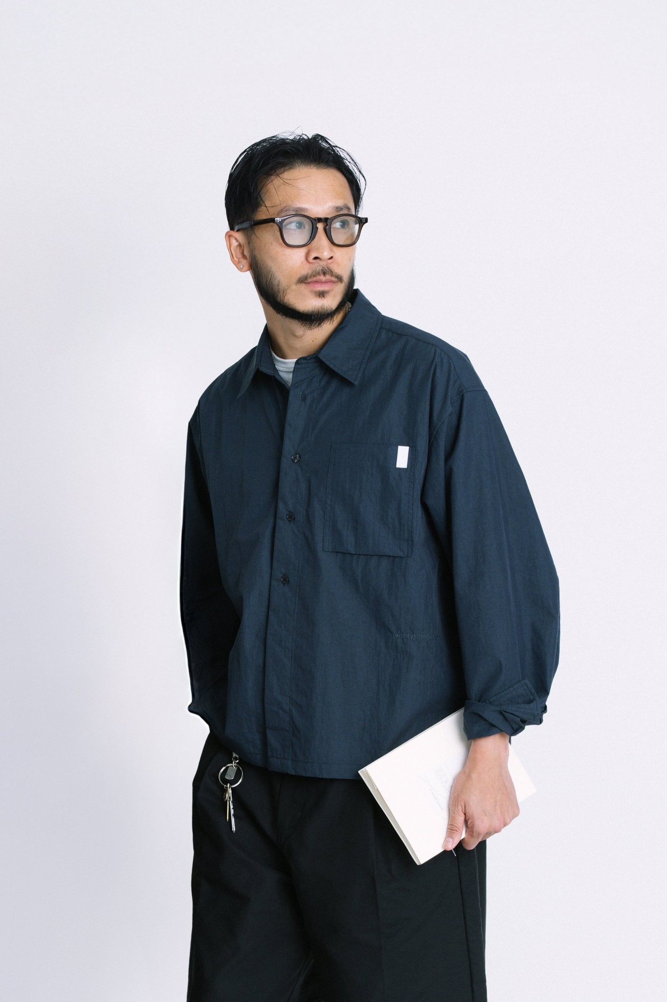 (empty) manual co. all day shirt/ navy - GROGROCERY