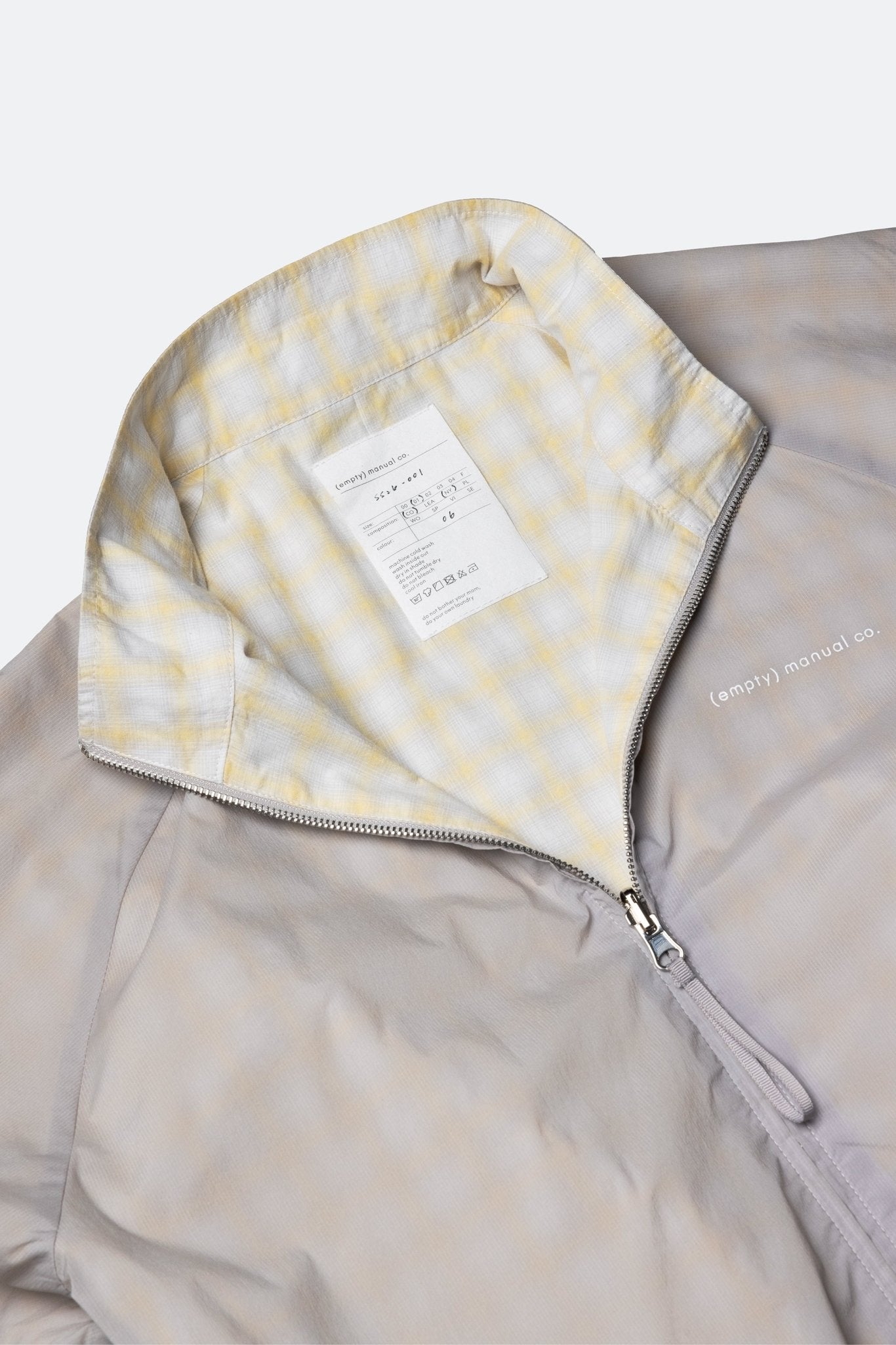 (empty) manual co. alter ego reversible jacket/ ivory & yellow check - GROGROCERY