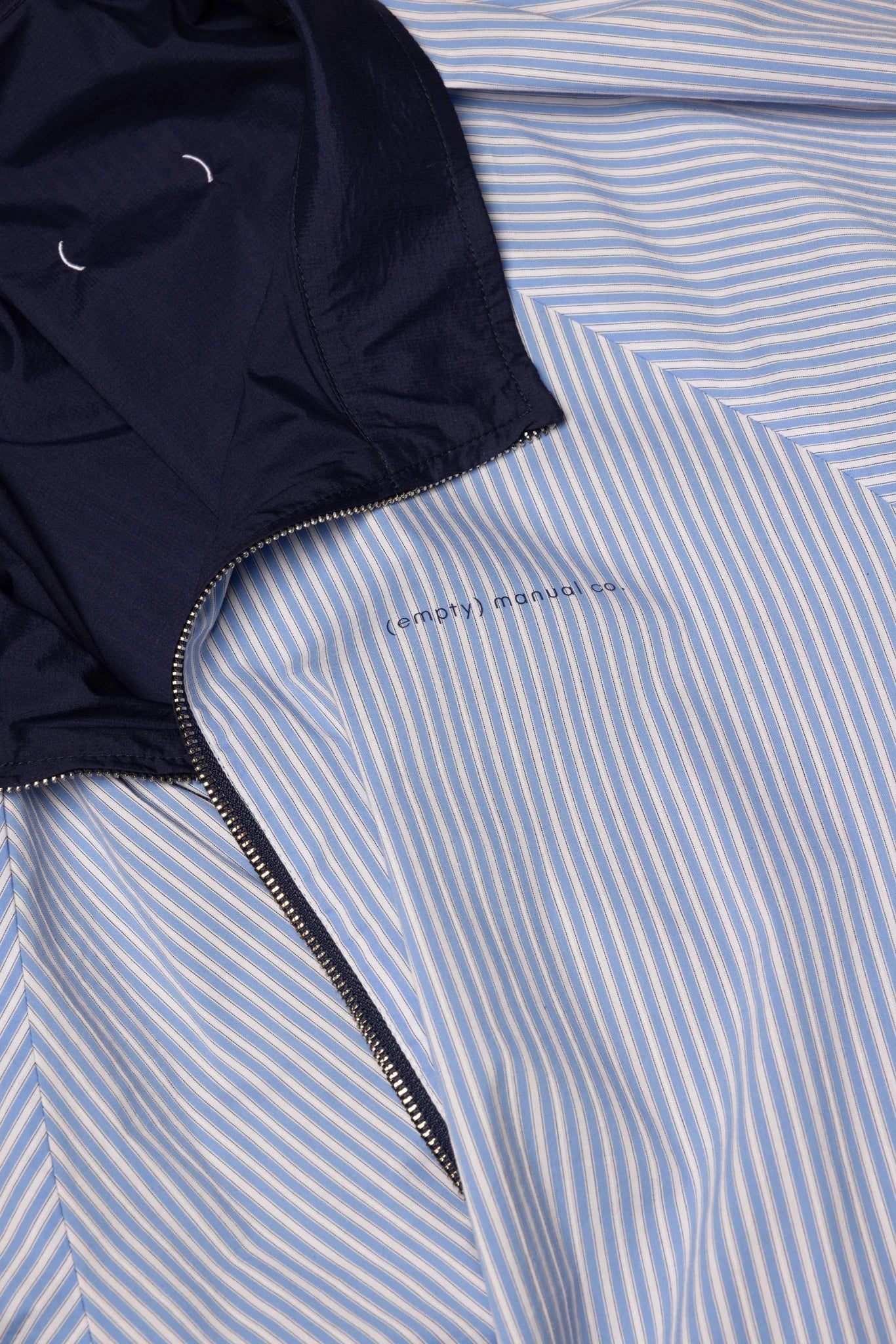 (empty) manual co. alter ego reversible jacket/ navy & blue stripes - GROGROCERY