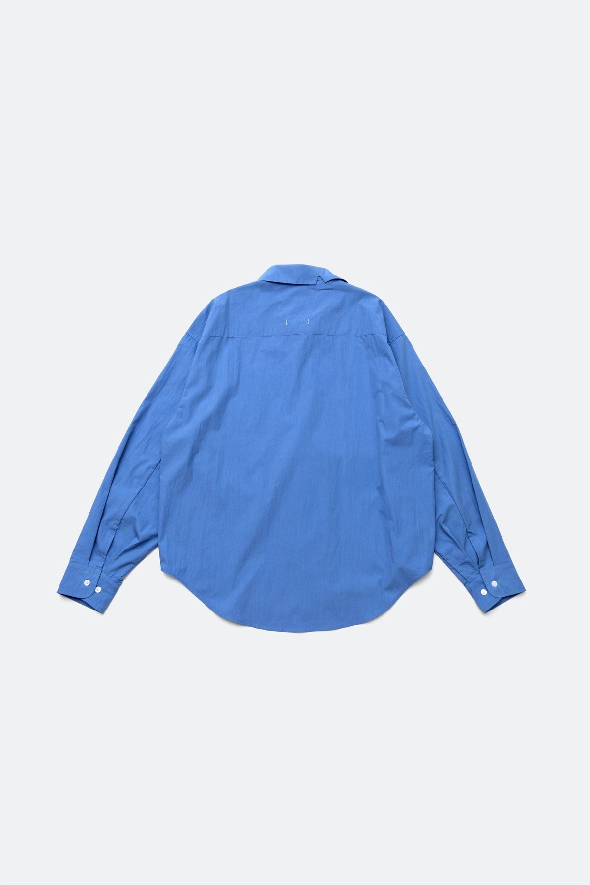 (empty) manual co. curved placket long sleeve shirt/ elemental blue - GROGROCERY