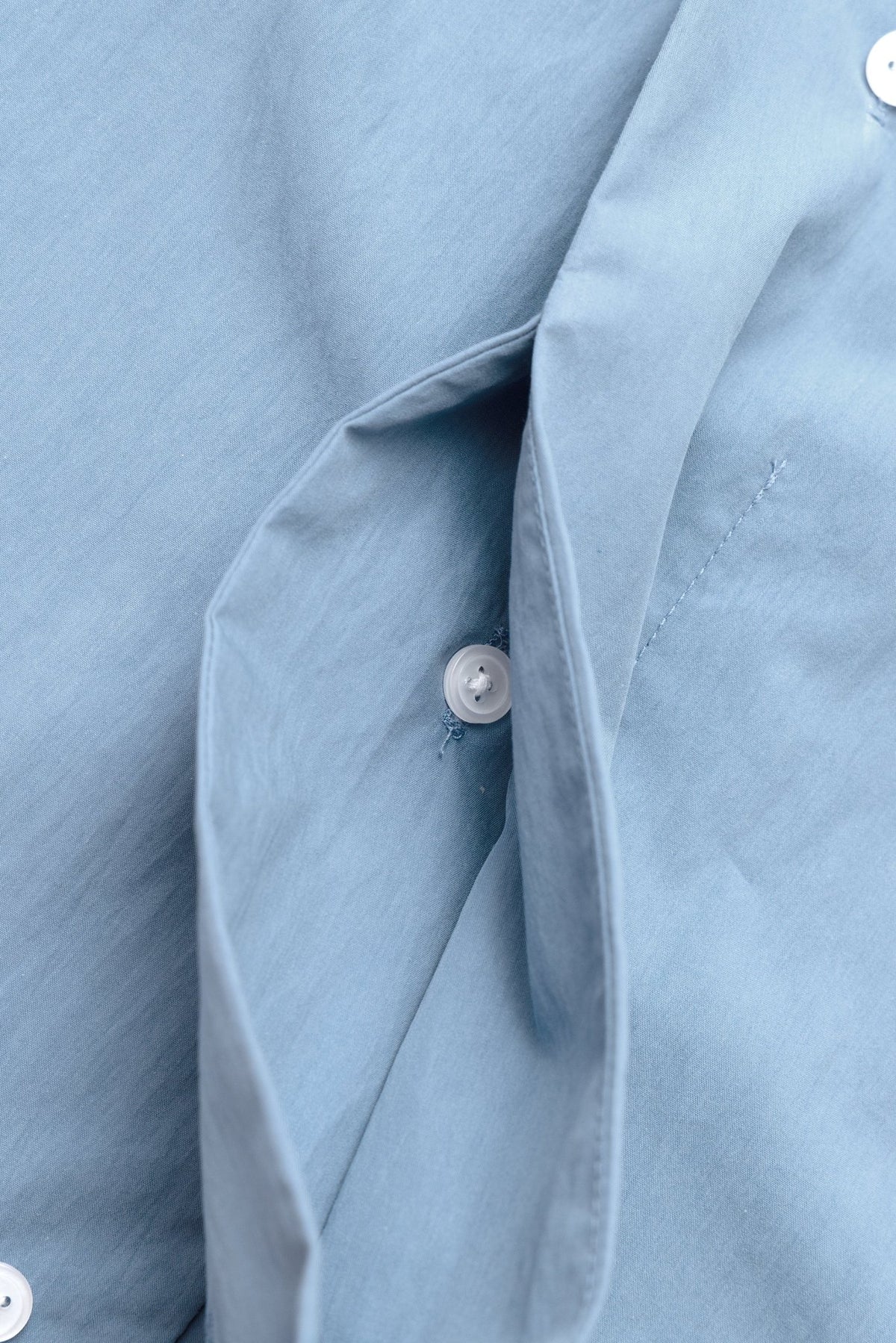 (empty) manual co. curved placket long sleeve shirt/ mellow blue - GROGROCERY