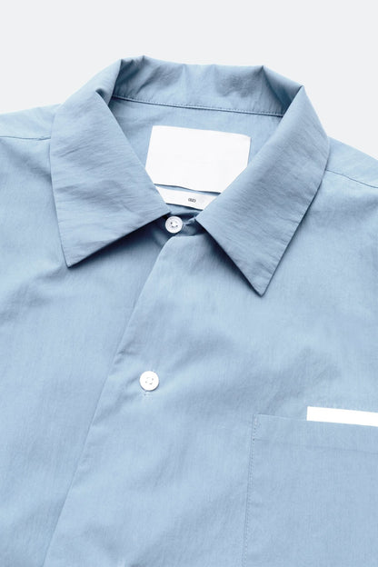 (empty) manual co. curved placket long sleeve shirt/ mellow blue - GROGROCERY