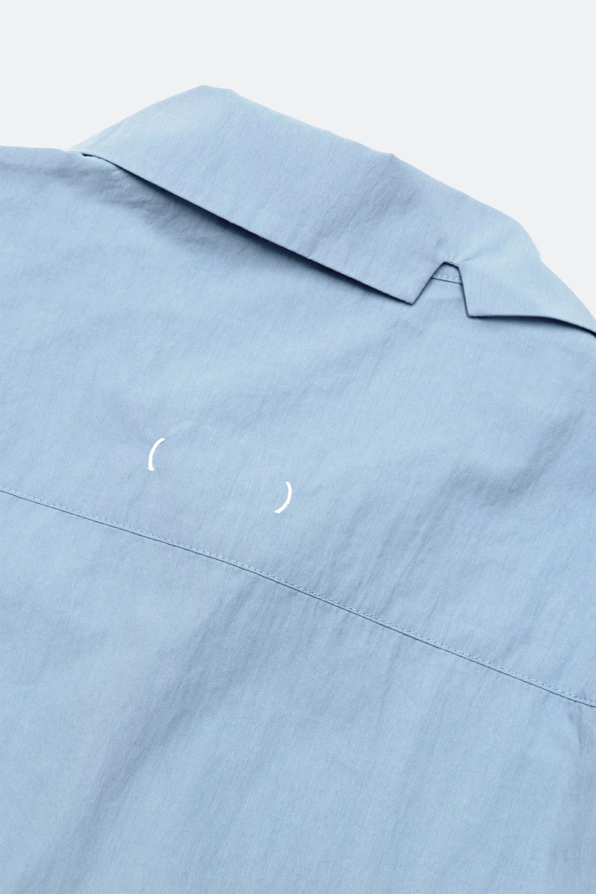 (empty) manual co. curved placket long sleeve shirt/ mellow blue - GROGROCERY