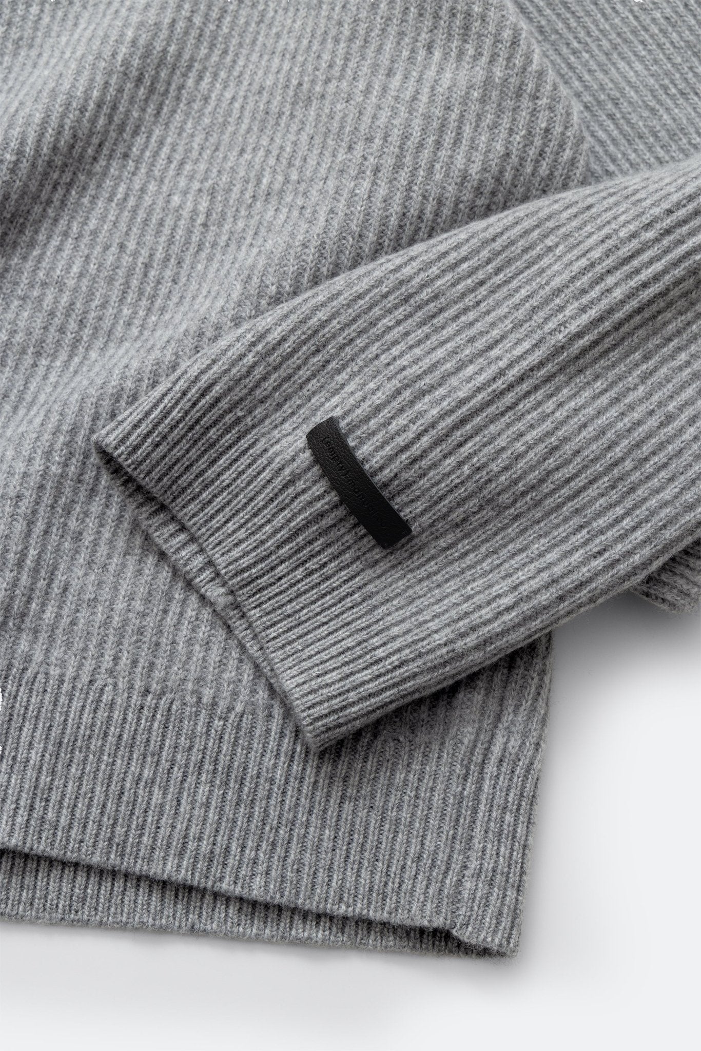 (empty) manual co. darning elbow wool pullover/ marl grey - GROGROCERY