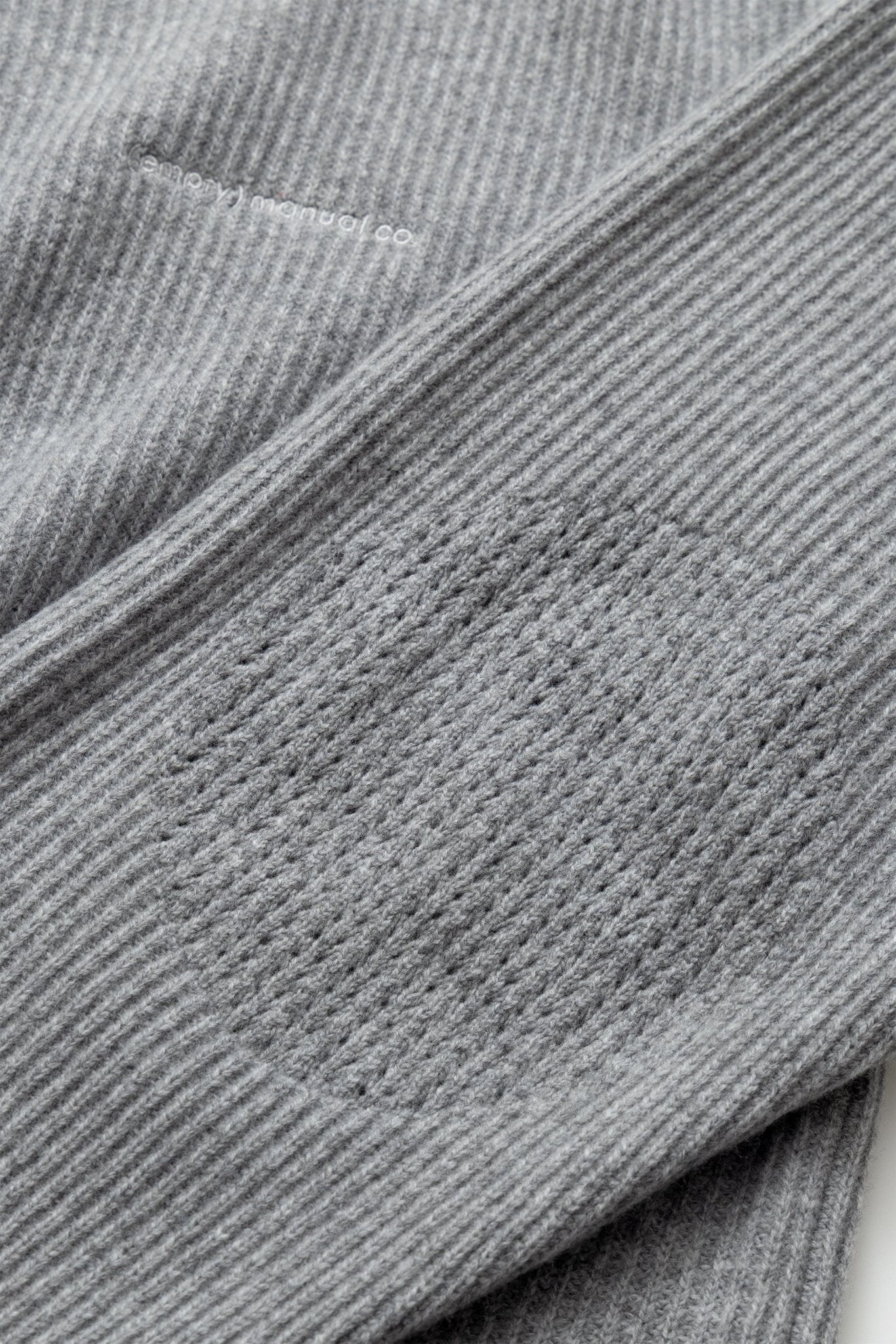 (empty) manual co. darning elbow wool pullover/ marl grey - GROGROCERY