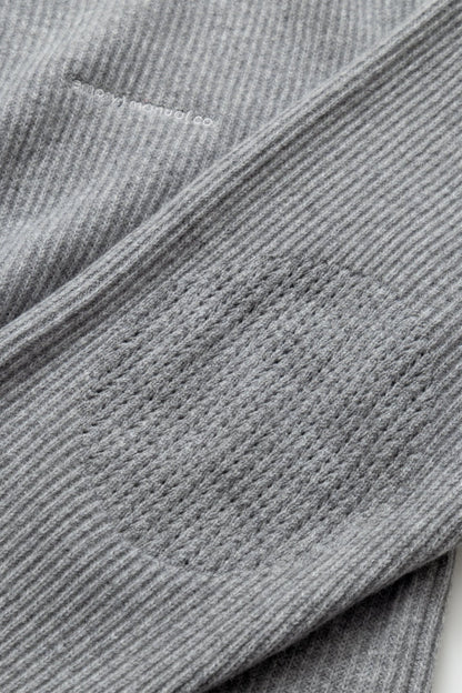 (empty) manual co. darning elbow wool pullover/ marl grey - GROGROCERY