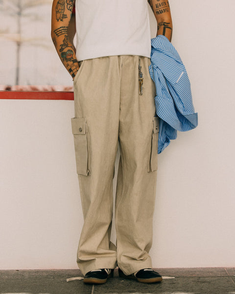 (empty) manual co. easy cargo pants/ oat - GROGROCERY