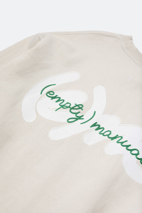 (empty) manual co. embroidery sweater/ light beige - GROGROCERY