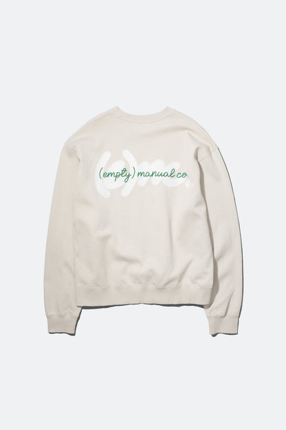 (empty) manual co. embroidery sweater/ light beige - GROGROCERY