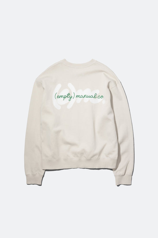 (empty) manual co. embroidery sweater/ light beige - GROGROCERY