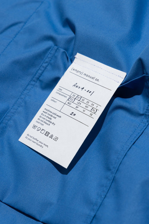 (empty) manual co. everyday shirt/ electric blue - GROGROCERY