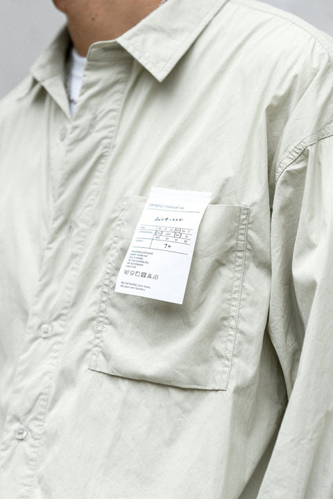 (empty) manual co. everyday shirt/ light pistachio - GROGROCERY