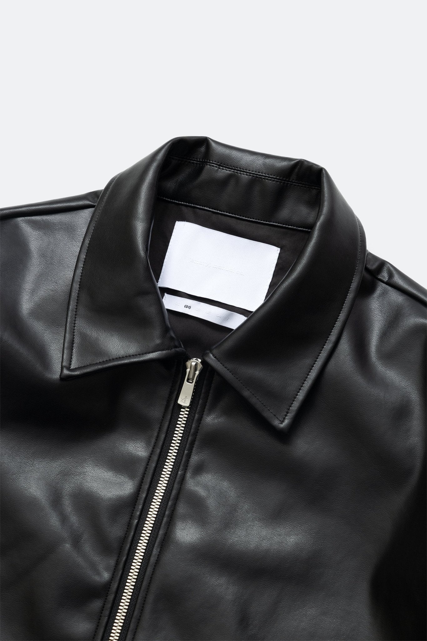 (empty) manual co. faux leather coach jacket/ shungite black - GROGROCERY