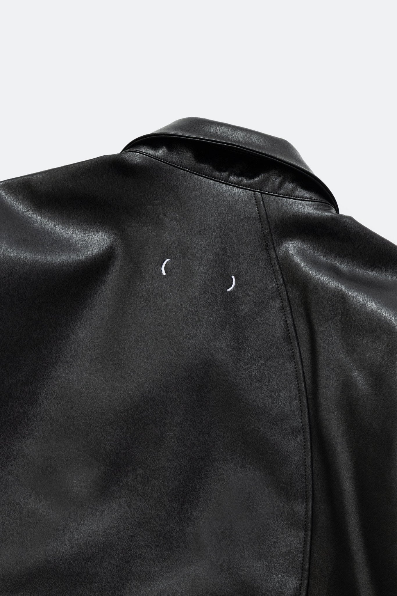 (empty) manual co. faux leather coach jacket/ shungite black - GROGROCERY