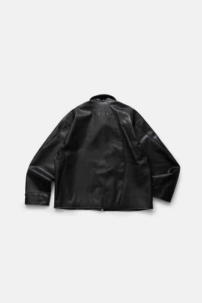 (empty) manual co. faux leather coach jacket/ shungite black - GROGROCERY