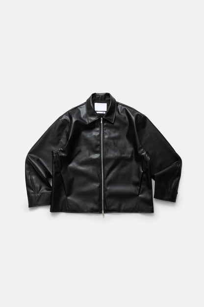 (empty) manual co. faux leather coach jacket/ shungite black - GROGROCERY