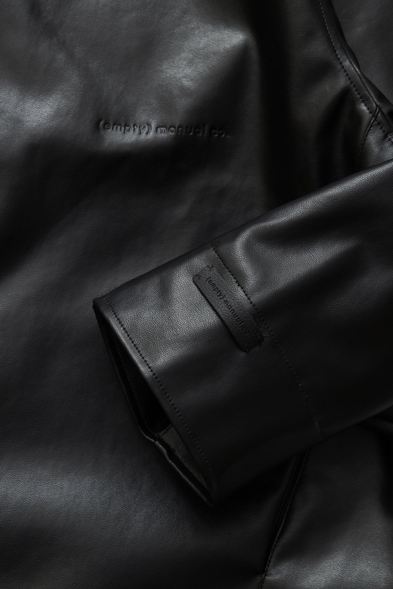 (empty) manual co. faux leather coach jacket/ shungite black - GROGROCERY