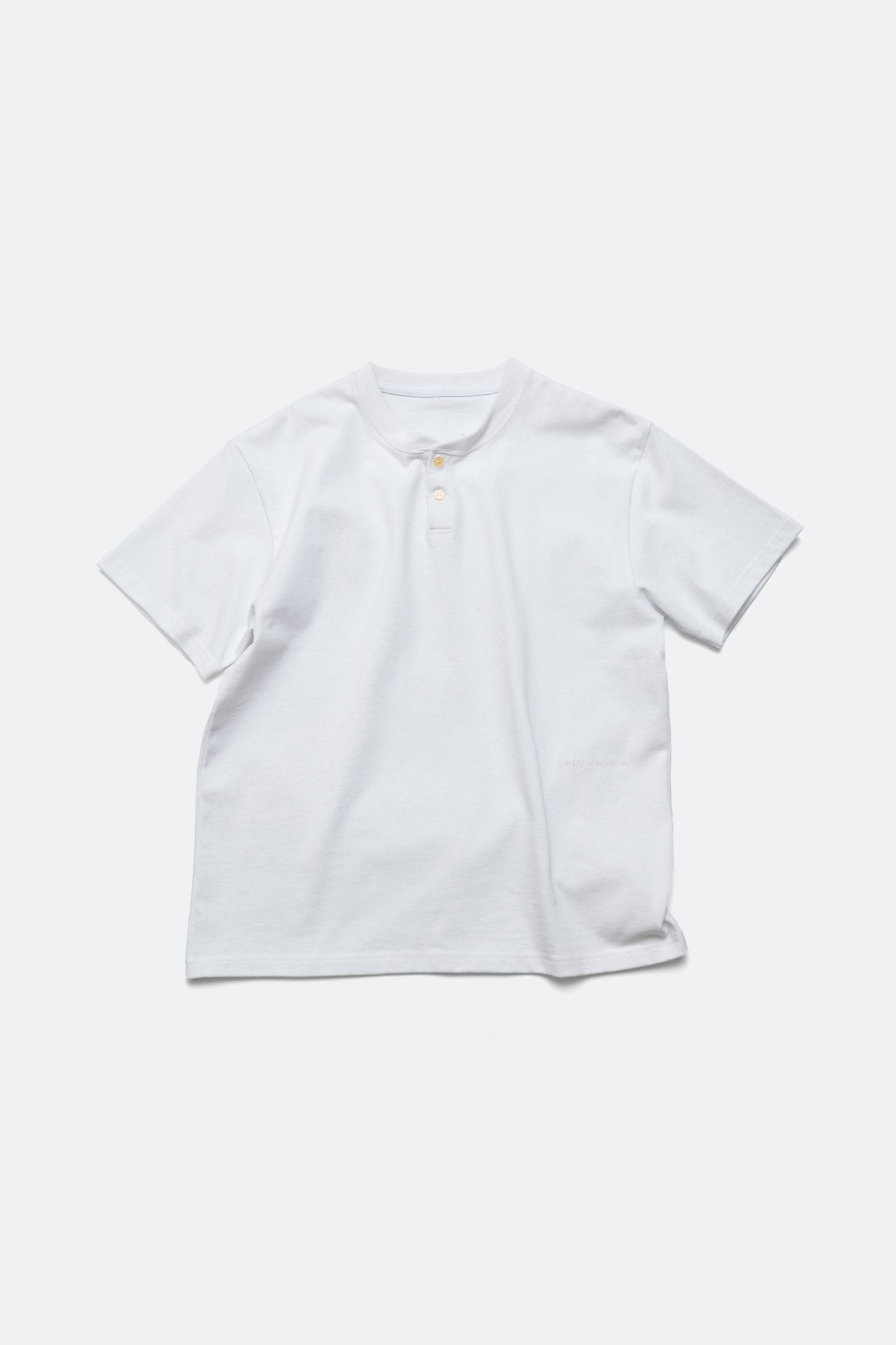 (empty) manual co. henley neck tee/ white - GROGROCERY