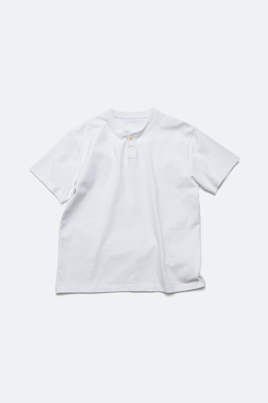 (empty) manual co. henley neck tee/ white - GROGROCERY