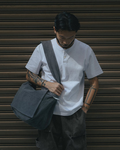 (empty) manual co. henley neck tee/ white - GROGROCERY